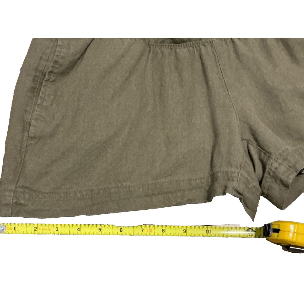 Old Navy Maternity Shorts Linen Blend Pull On Coastal Beach Green Medium - Picture 4 of 6